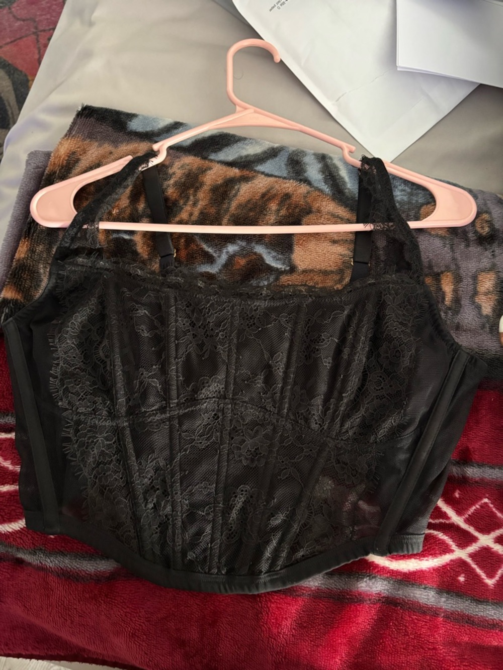 Victoria's Secret Black Lace Bustier Bralette